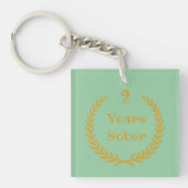2 jaar Sober Sleutelhanger for Addication Recovery (Voorkant)