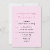 2 jaar Uitnodiging voor een borstkankerfeest (Achterkant)