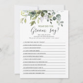 2 Jeux de Fêtes des mariées Élégante carte Eucalyp (Dos)