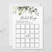 2 Jeux de Fêtes des mariées Élégante carte Eucalyp (Devant)