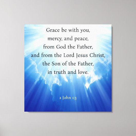 2 John 1:3 Canvas Afdruk (Voorkant)