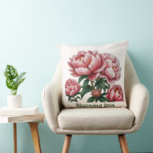 2 kanten zwart & wit Blooming love gooi kussen (Stoel)