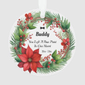 2-kantjes Pet Memorial Kerst Ornament (achterkant)