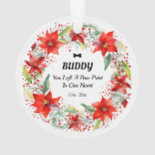 2-kantjes Pet Memorial Kerst Ornament (achterkant)