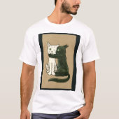 2 katten t-shirt (Voorkant)