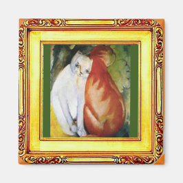 2 Katten van Franz Marc Magneet