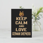 2 Keep Calm And Love German Shepherd Kaart (Staand voorkant)