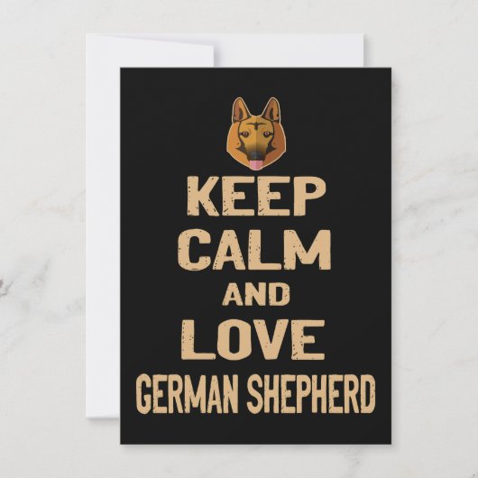 2 Keep Calm And Love German Shepherd Kaart (Voorkant)