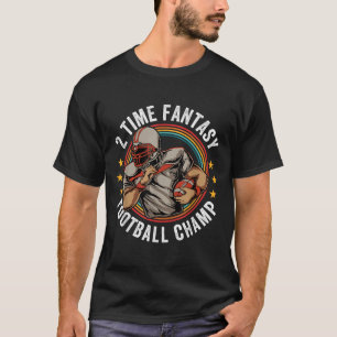 2 keer Fantasy Football Champ FFL Winnaar Retro T-shirt