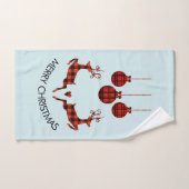 2 kerstavond rendiersprinkhaan bad handdoek (Handdoek)