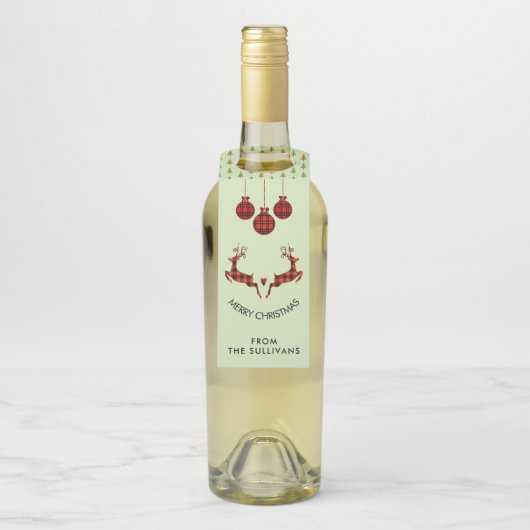 2 kerstavond schokkende stijl flessenhanger (Op fles)