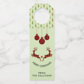 2 kerstavond schokkende stijl flessenhanger (Voorkant)