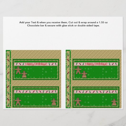 2 kerstfeestdagen - Aangepaste Snoep-balkpannen Flyer (Voorkant)