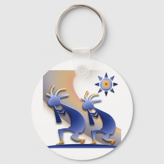 2 Kokopelli #128 Sleutelhanger (Voorkant)
