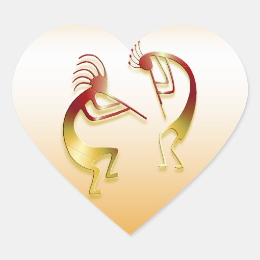 2 Kokopelli #40 Hart Sticker (Voorkant)