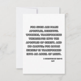 2 Korintiërs 11:13-14 KJV Bijbel Verse Groet Kaart