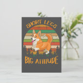2 Korte benen Grote attitude corgi Kaart (Staand voorkant)