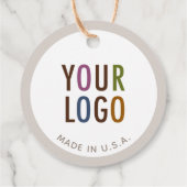 2" Kraft Custom Circle Round Hang Labels met strin (Achterkant)