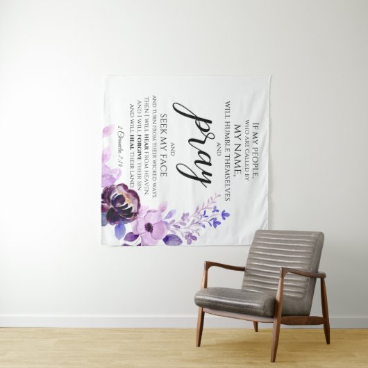 2 Kronieken 7:14 Als mijn volk Christelijk bidt Wandkleed (In Situ (horizontaal))