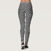 2 laag - Uneven Squares White DIY BG Black Leggings (Achterkant)