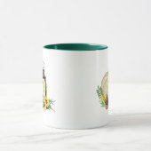 #2 | Lanterne blanche Citrouille automne café Mug (Centre)