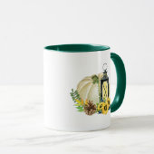 #2 | Lanterne blanche Citrouille automne café Mug (Devant droit)