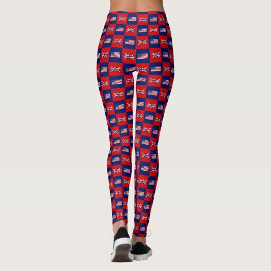 2 Layer - US UK Flags BG DIY NB Leggings (Achterkant)