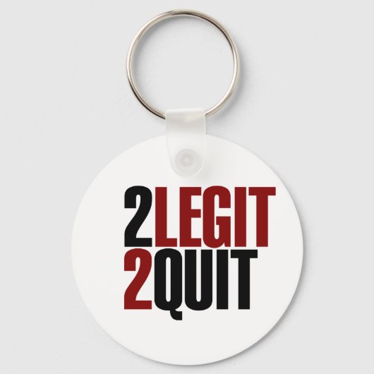 2 Legit 2 Quit Funny 80s Sleutelhanger (Voorkant)