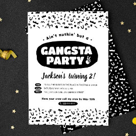 2 Legit To Quit, 90s Hip Hop Verjaardag Uitnodiging Briefkaart