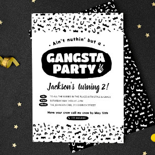 2 Legit To Quit, 90s Hip Hop Verjaardag Uitnodiging Briefkaart