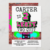 2 Legit Two Quit Fresh Graffiti 90s Style Birthday Kaart (Voorkant / Achterkant)