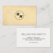 2 Letter Monogram/bedrijf Visitekaartje (Voorkant / Achterkant)