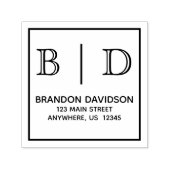 2 Letter Monogram Self Inking Stamp Zelfinktende Stempel (Design)