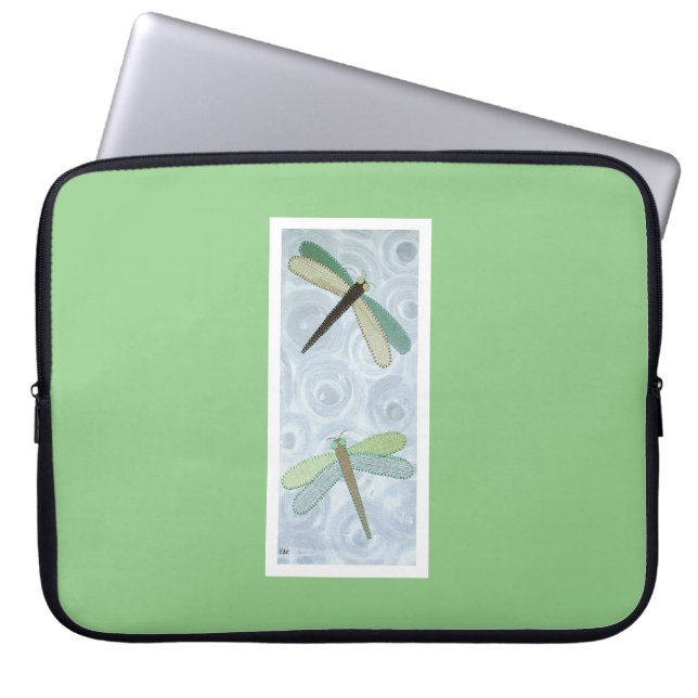 2 libellen #1 laptop sleeve (Voorkant)