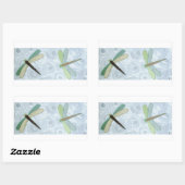 2 libellen #1 rechthoekige sticker (Vel)