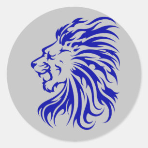 2.lion de koning van oerwoud, geschenken voor leeu ronde sticker