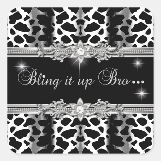 2 Lisa Bling Autocollant Petit Carré (Devant)