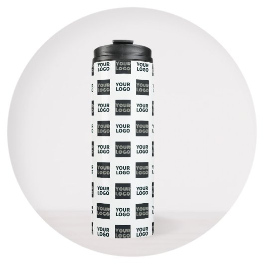 2 Logo's eenvoudige herhalende Logo | Wit Thermosbeker