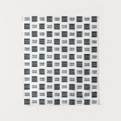 2 Logo's eenvoudige herhalende Logo | Wit Wandkleed (Voorkant)