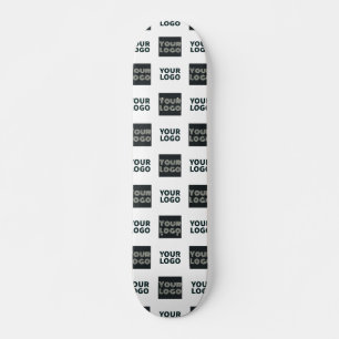 2 Logo's Eenvoudige Herhalende Logo's Wit Skateboard