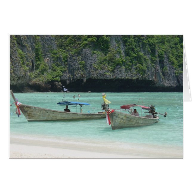 2 Longtail Boats - Phi Phi-eilanden, Thailand (Voorkant Horizontaal)