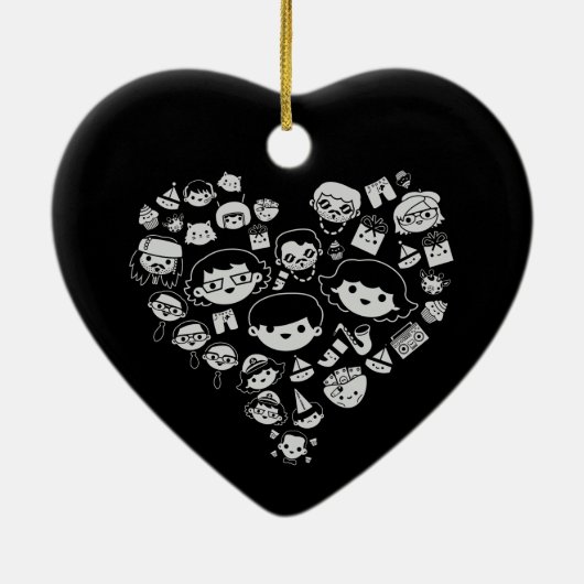 2 Luv. Keramisch Ornament (Achterkant)