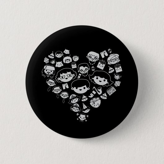 2 Luv. Ronde Button 5,7 Cm (Voorkant)