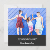 2 mamans sont meilleures qu'une mère carte photo j (Dos)