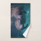 2 Manatee Friends badkamerhanddoekset Bad Handdoek (Handdoek)