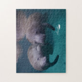 2 Manatee Friends puzzle Legpuzzel (Verticaal)