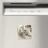 2 mannen op motorfietsmagneet magneet (Insitu (Vaatwasser))