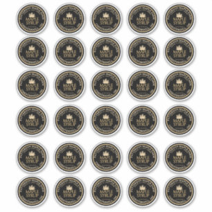 2 "Maple Syrup Gold Leaf op zwart waterdicht St Sticker