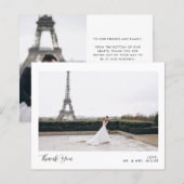 2 Mariage de calligraphie photo Carte de remerciem (Devant / Derrière)