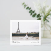 2 Mariage de calligraphie photo Carte de remerciem (Debout devant)